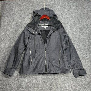 Columbia Jacket Womens Medium Interchange Omni Tech Removable Hood Full Zip